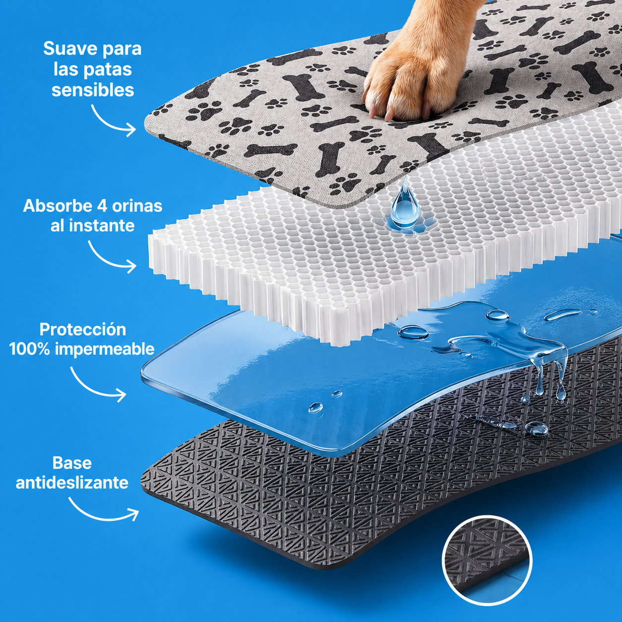 Empapador Reutilizable Clarifur™ – Lavable, Antideslizante y Sin Olores